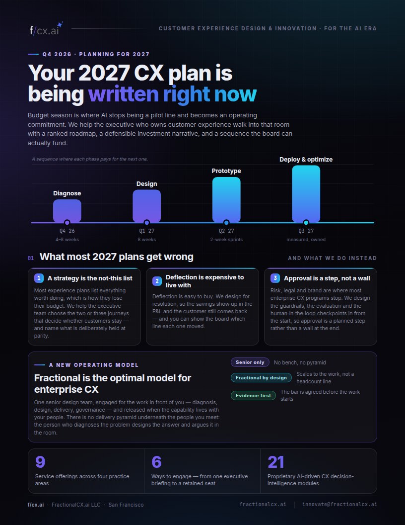 Your 2027 CX Plan Is Being Written Right Now — page one